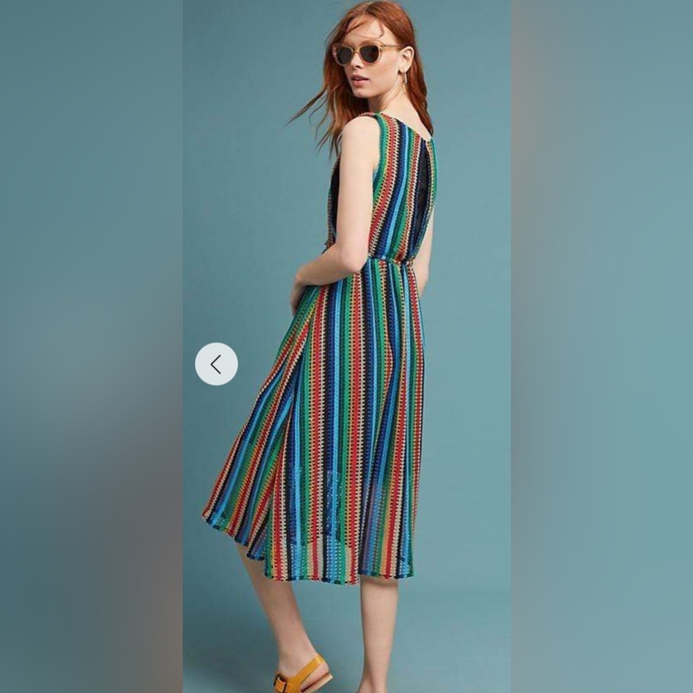 NWT Eva Franco Multi-Colored Crochet Dress đź‘— 2 - Picture 9 of 10